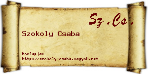 Szokoly Csaba névjegykártya